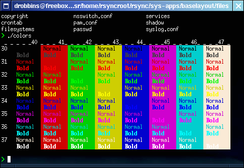 Color chart